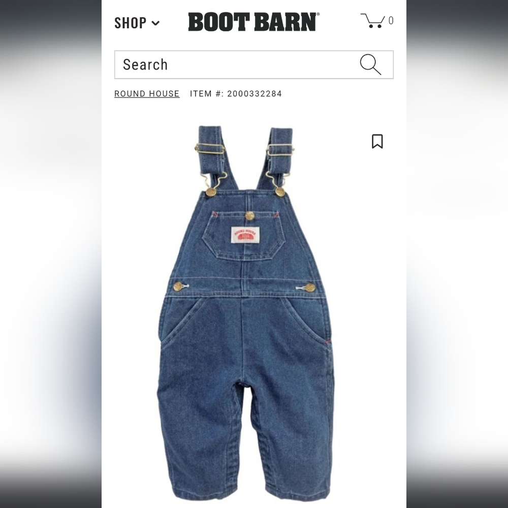 Round House Little Boys' Denim Overalls